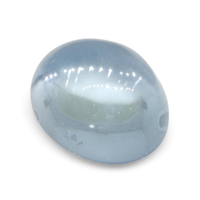 3.29ct Oval Cabochon Blue Aquamarine from Brazil - Skyjems Wholesale Gemstones