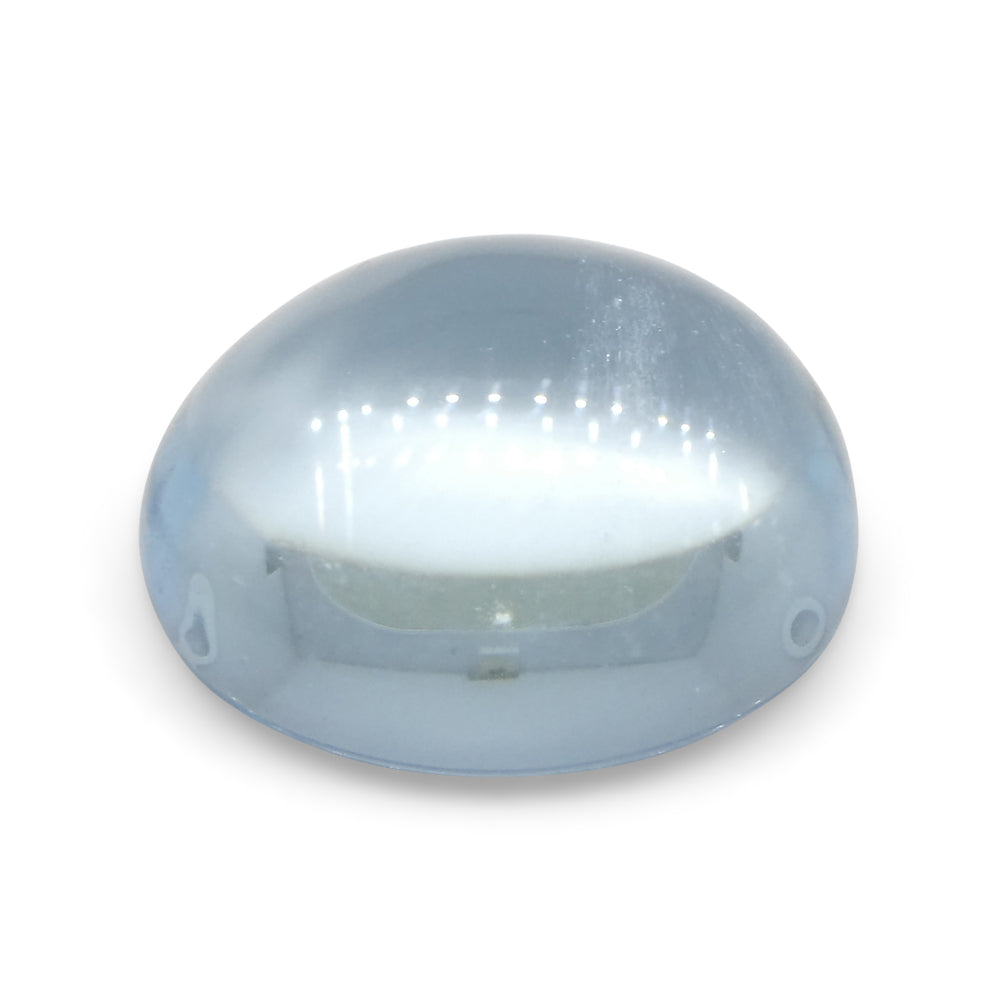 SkyJems 2.97ct Oval Blue Aquamarine Cabochon from Brazil - Natural Unheated Gemstone