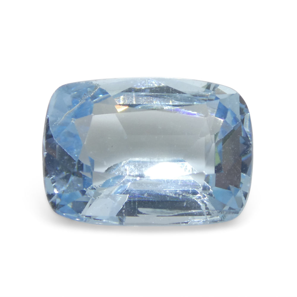 4.88ct Cushion Blue Aquamarine from Brazil - Skyjems Wholesale Gemstones