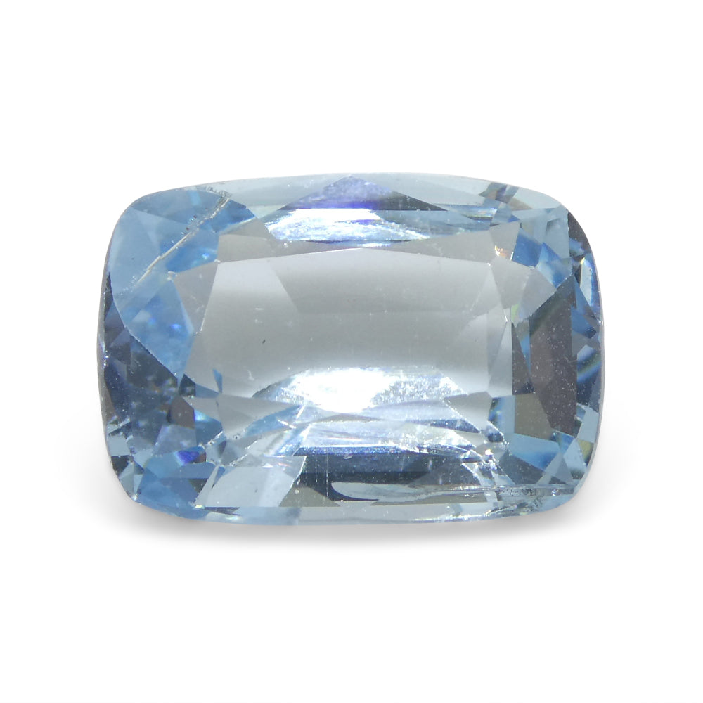 4.88ct Cushion Blue Aquamarine from Brazil - Skyjems Wholesale Gemstones