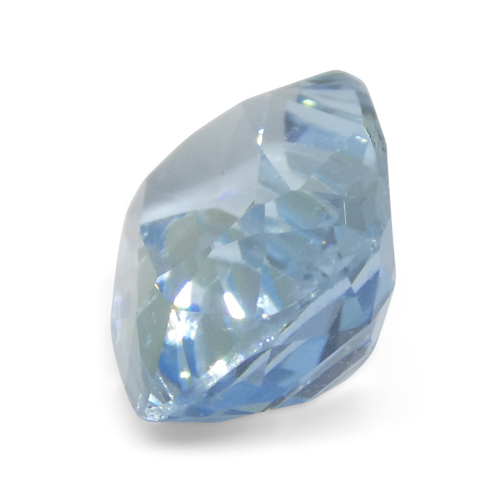 4.88ct Cushion Blue Aquamarine from Brazil - Skyjems Wholesale Gemstones