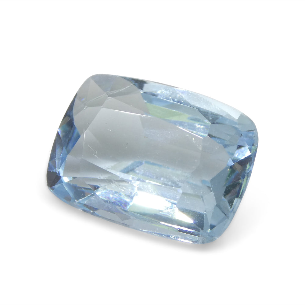 4.88ct Cushion Blue Aquamarine from Brazil - Skyjems Wholesale Gemstones