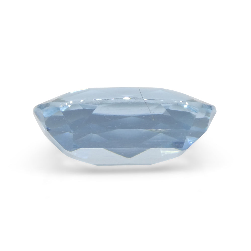 6.24ct Brazilian Blue Aquamarine Cushion Gemstone from SkyJems, Unheated Natural Beryl Loose Stone