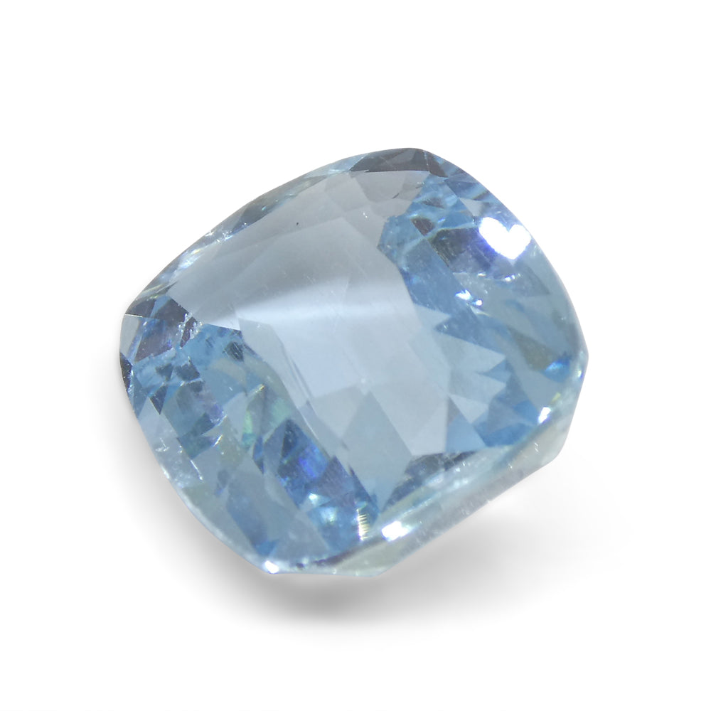 6.24ct Cushion Blue Aquamarine from Brazil - Skyjems Wholesale Gemstones