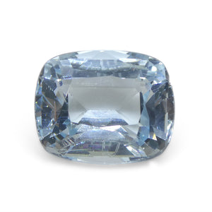 4.37ct Cushion Blue Aquamarine from Brazil - Skyjems Wholesale Gemstones