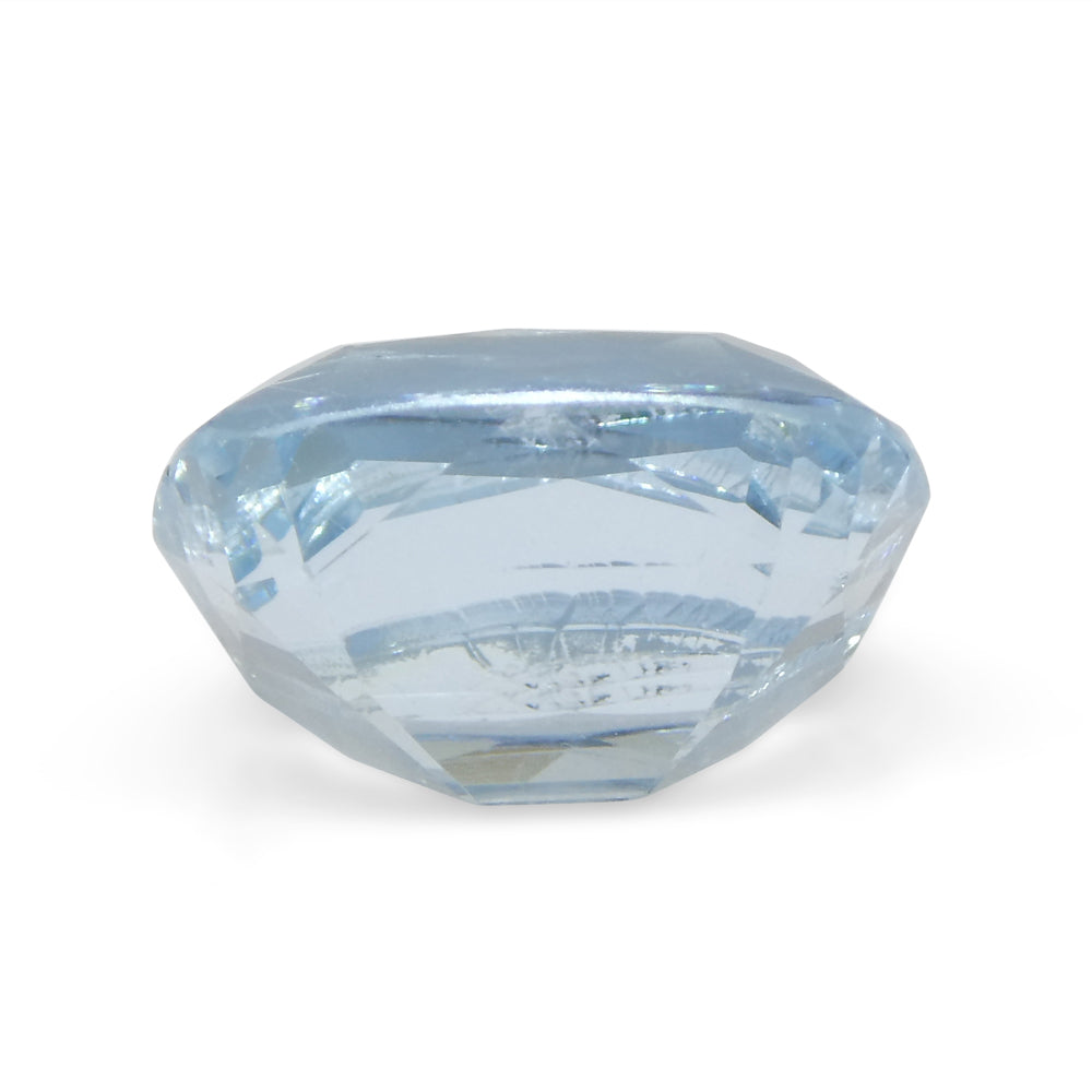 4.37ct Cushion Blue Aquamarine from Brazil - Skyjems Wholesale Gemstones