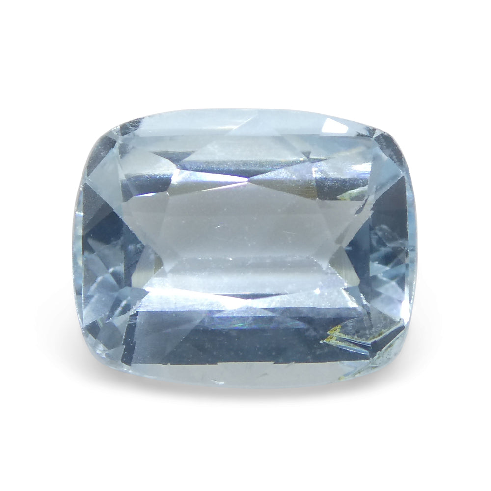 3.21ct Cushion Blue Aquamarine from Brazil - Skyjems Wholesale Gemstones