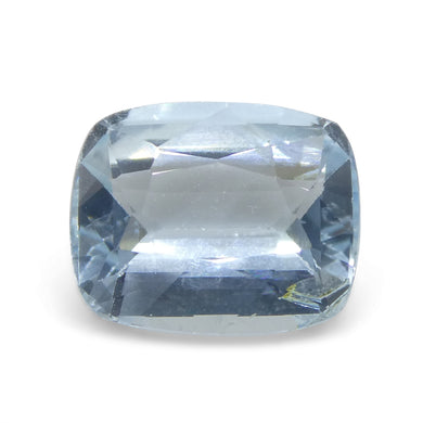 3.21ct Cushion Blue Aquamarine from Brazil - Skyjems Wholesale Gemstones