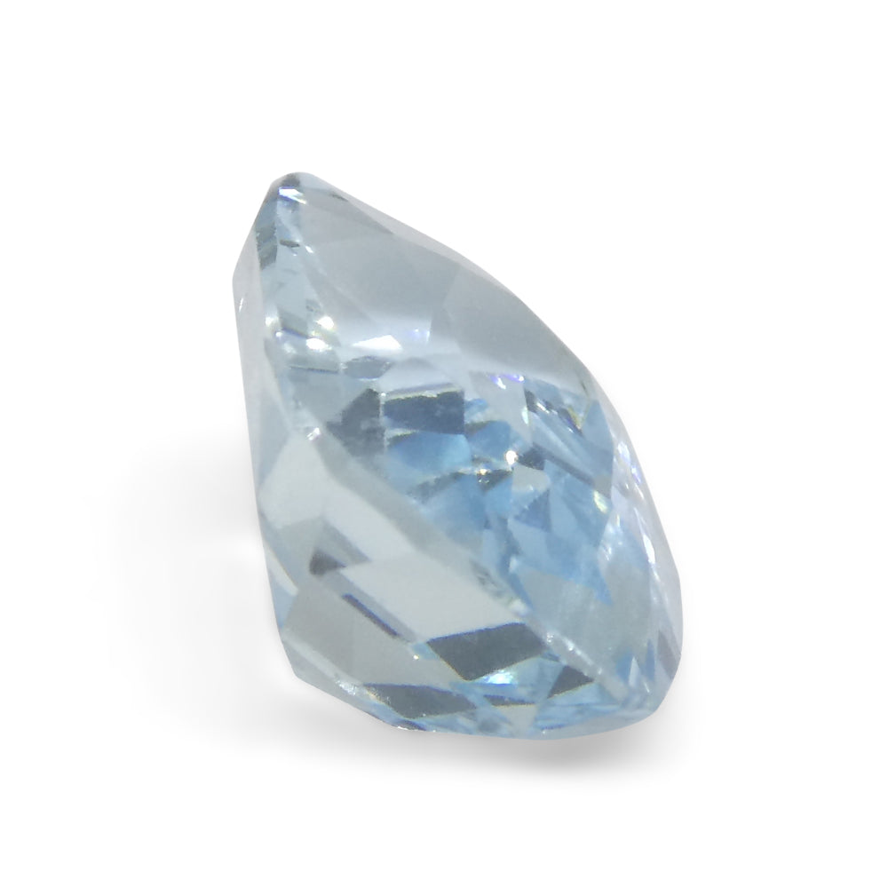 3.21ct Brazilian Blue Aquamarine Cushion Gemstone from SkyJems Rare Gem Collection