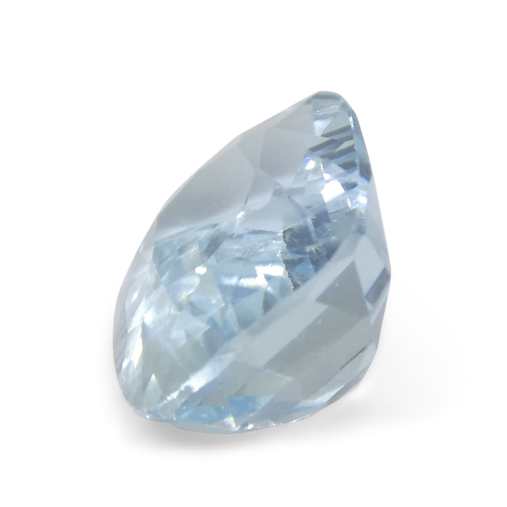 SkyJems 3.21ct Cushion Blue Aquamarine from Brazil - Natural Unheated Brazilian Beryl Gemstone