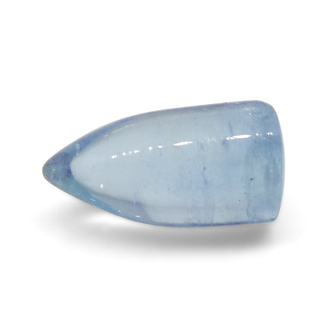 3.43ct Bullet Cabochon Blue Aquamarine from Brazil