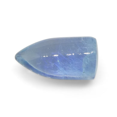 3.43ct Bullet Cabochon Blue Aquamarine from Brazil - Skyjems Wholesale Gemstones