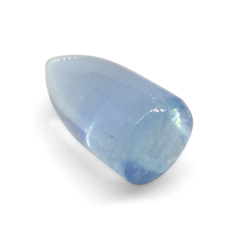 3.43ct Bullet Cabochon Blue Aquamarine from Brazil