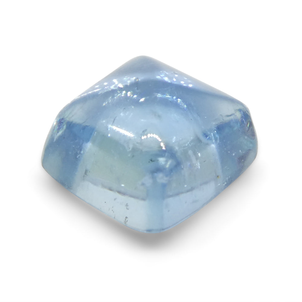 Aquamarine 2.73 cts 7.88 x 7.67 x 5.2 3mm Square Sugarloaf Cabochon Greenish Blue  $550