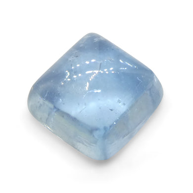 2.73ct Square Sugarloaf Cabochon Blue Aquamarine from Brazil - Skyjems Wholesale Gemstones