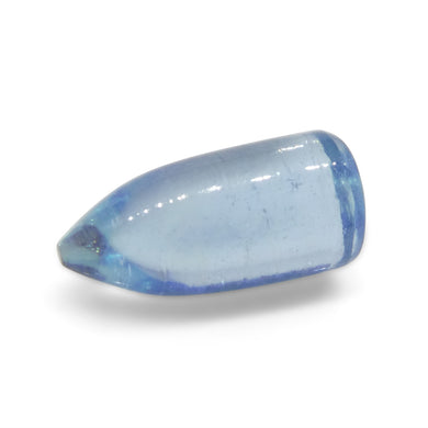 2.51ct Bullet Cabochon Blue Aquamarine from Brazil - Skyjems Wholesale Gemstones