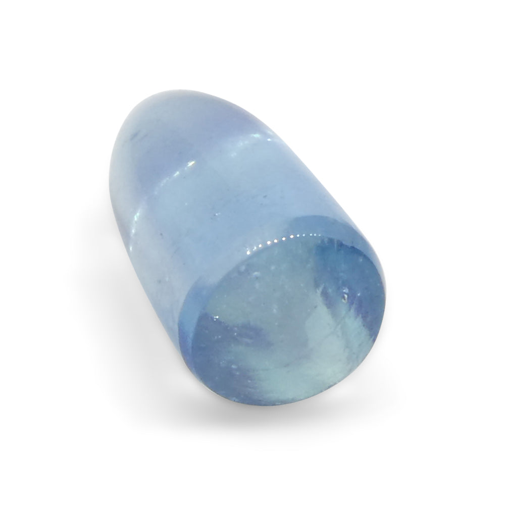 2.51ct Bullet Cabochon Blue Aquamarine from Brazil - Skyjems Wholesale Gemstones