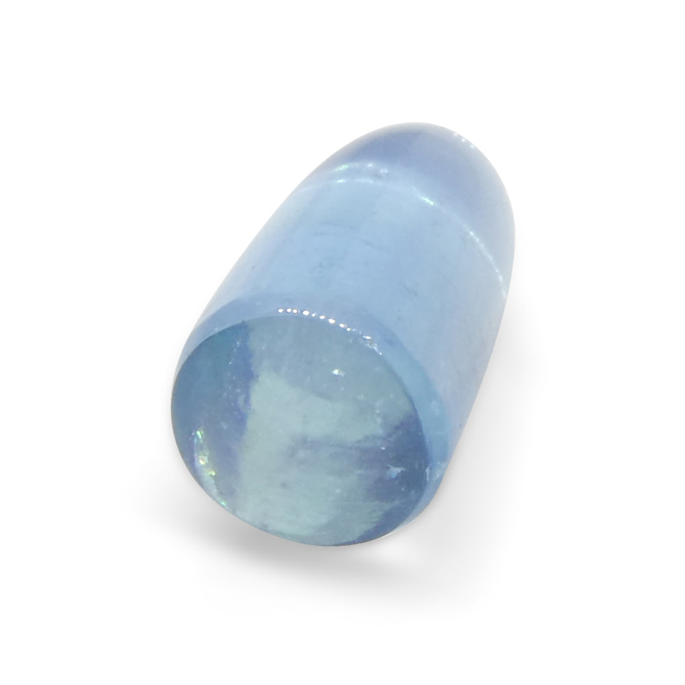 2.51ct Bullet Cabochon Blue Aquamarine from Brazil - Skyjems Wholesale Gemstones