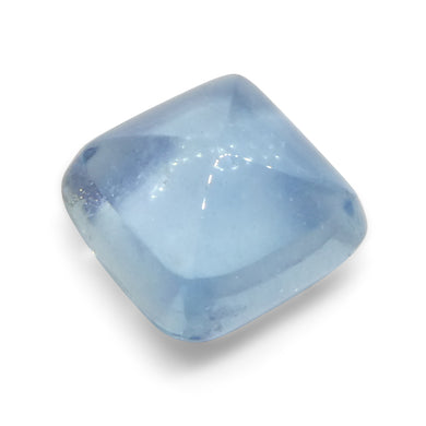 4.04ct Square Sugarloaf Cabochon Blue Aquamarine from Brazil - Skyjems Wholesale Gemstones