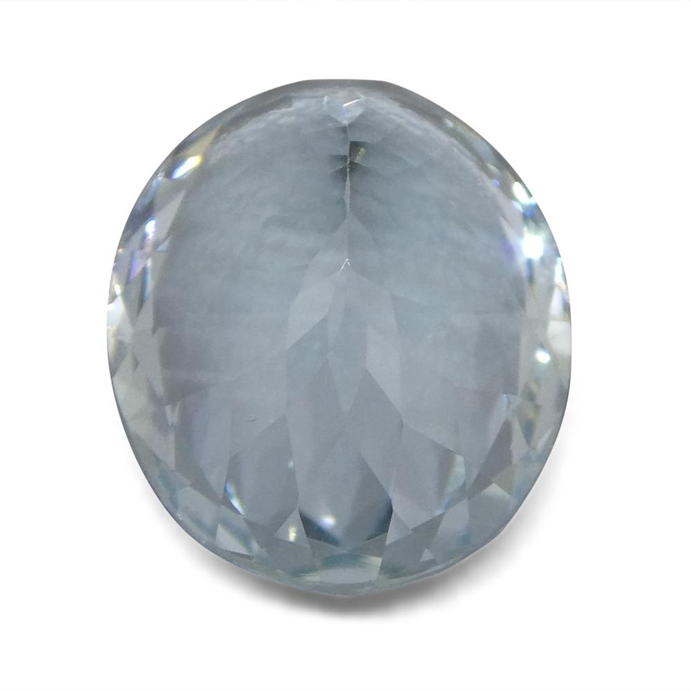 5.35ct Brazilian Blue Oval Aquamarine from SkyJems, premium beryl gemstone with modified brilliant cut