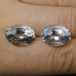 12.58ct Oval Aquamarine Pair - Skyjems Wholesale Gemstones