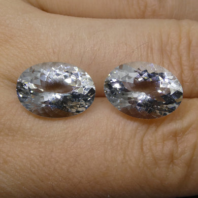 10.78ct Oval Aquamarine Pair - Skyjems Wholesale Gemstones