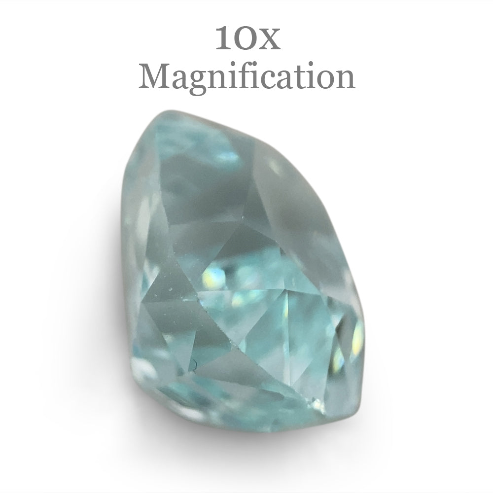 7.73ct Brazilian Blue Cushion Aquamarine from SkyJems, premium unheated beryl gemstone with elegant step cut