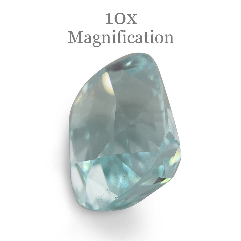 7.73ct Brazilian Blue Cushion Aquamarine from SkyJems, premium unheated beryl gemstone with elegant step-cut design