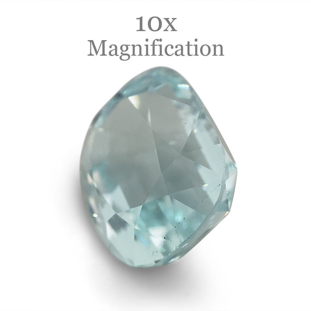7.73ct Brazilian Blue Cushion Aquamarine from SkyJems, premium unheated beryl gemstone in classic step cut design