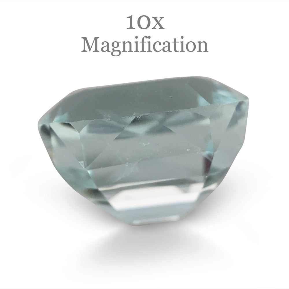 9.54ct Brazilian Cushion-Cut Aquamarine with Blue-Green Hue, Unheated Beryl Gemstone by SkyJems Canada