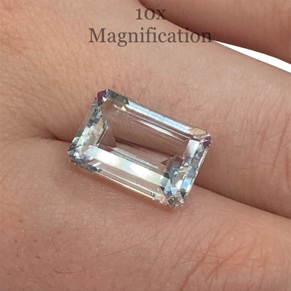 SkyJems 6.95ct Brazilian Blue Aquamarine, Emerald Cut Gemstone with Exceptional Clarity and Brilliance