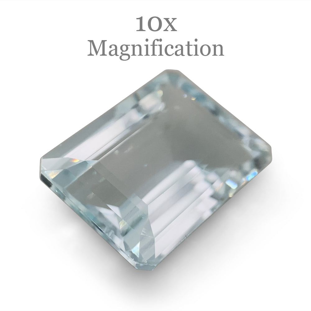 Stunning 6.95ct Brazilian Blue Aquamarine, Emerald Cut Gemstone from SkyJems' Rare Beryl Collection