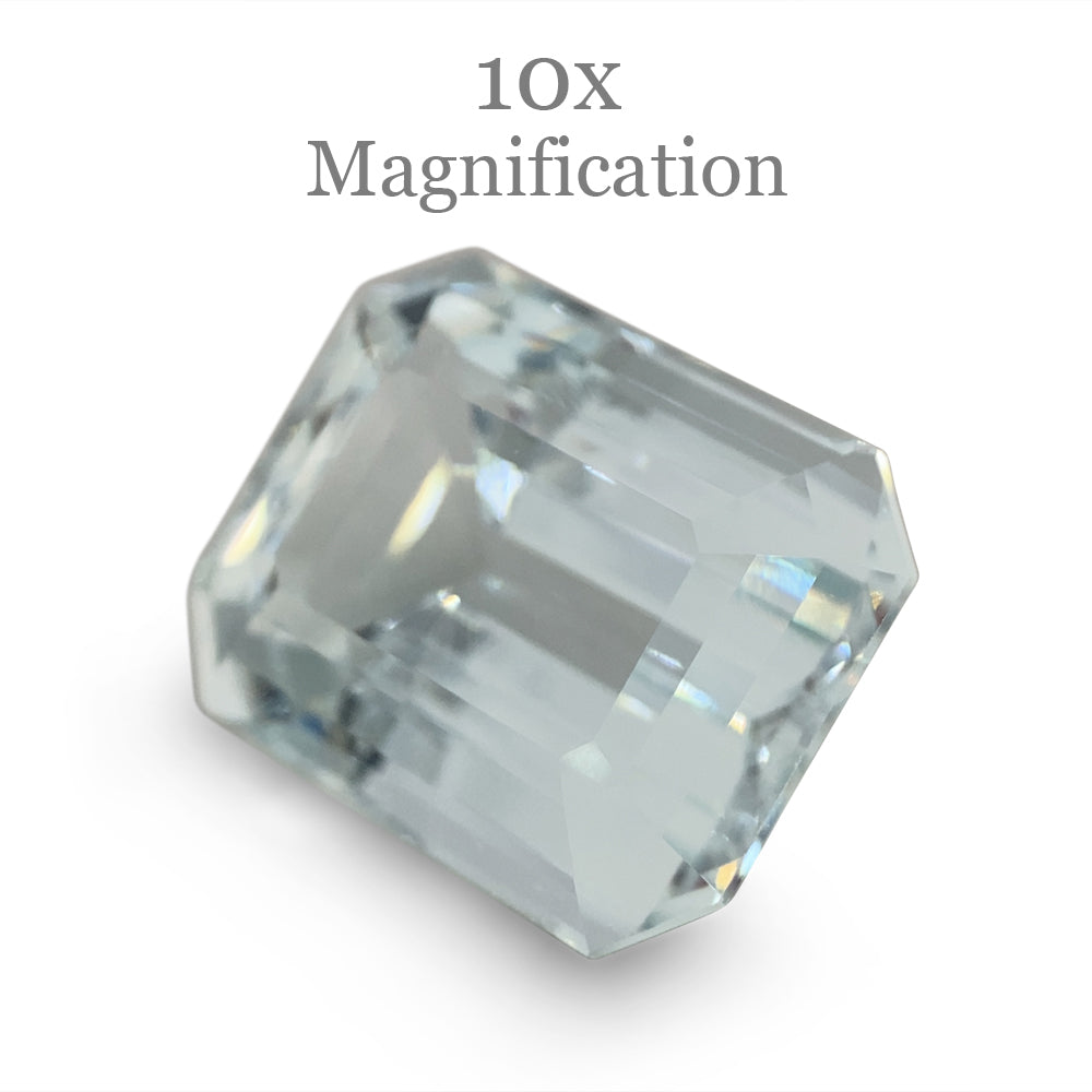 11.32ct Brazilian Aquamarine, emerald-cut blue gemstone from SkyJems' premium loose stone collection