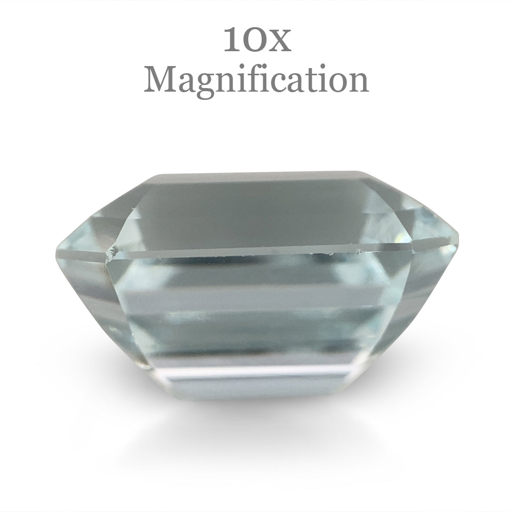 Stunning 11.32ct Brazilian Aquamarine, emerald-cut blue gemstone from SkyJems' premium loose stone collection