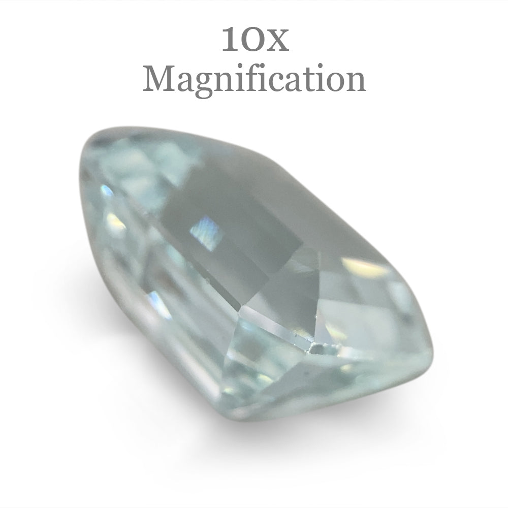 Stunning 11.32ct Brazilian Aquamarine, emerald-cut blue gemstone from SkyJems' premium loose stone collection
