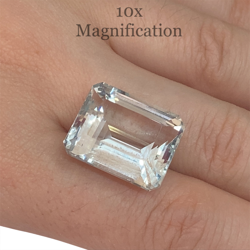 SkyJems 24ct Brazilian Aquamarine, vivid blue emerald-cut gemstone with exceptional clarity and brilliance