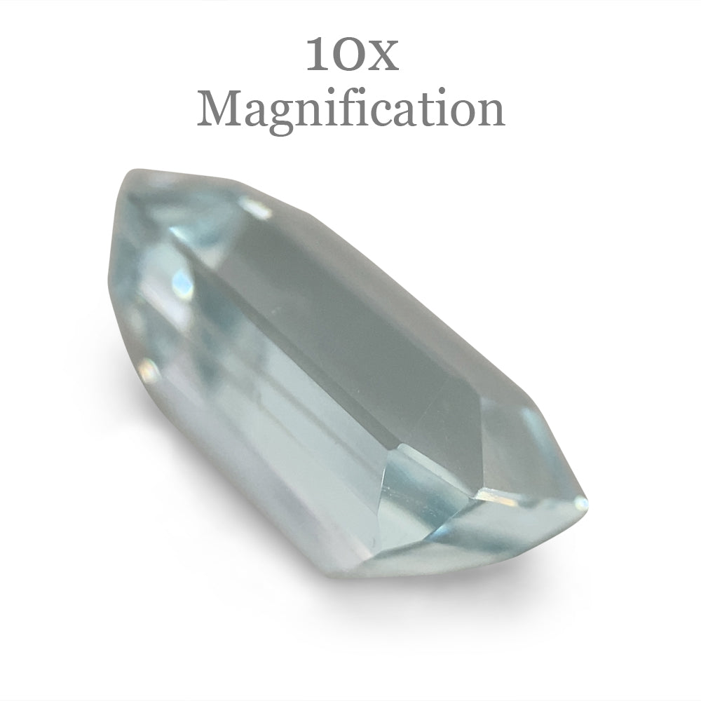 SkyJems 5.87ct Brazilian Aquamarine, vivid blue emerald-cut gemstone, unheated natural beryl from premium gem collection