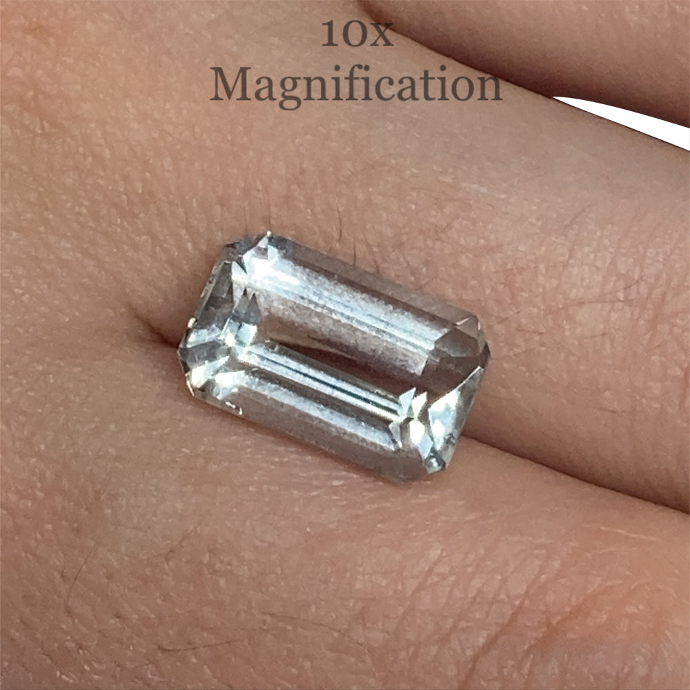 SkyJems 5.87ct Brazilian Aquamarine, vivid blue emerald-cut gemstone with exceptional clarity and brilliance