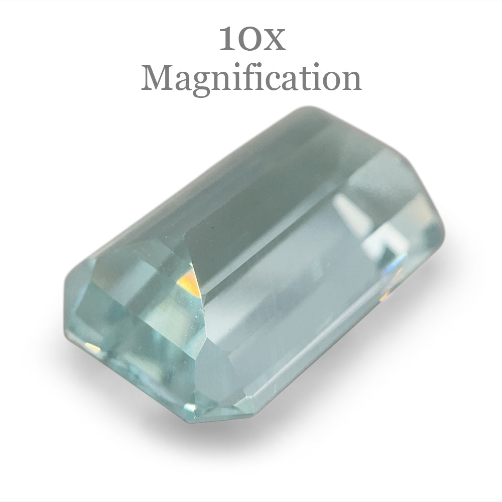 4.84ct Brazilian Aquamarine, light blue emerald cut gemstone from SkyJems' premium loose stone collection