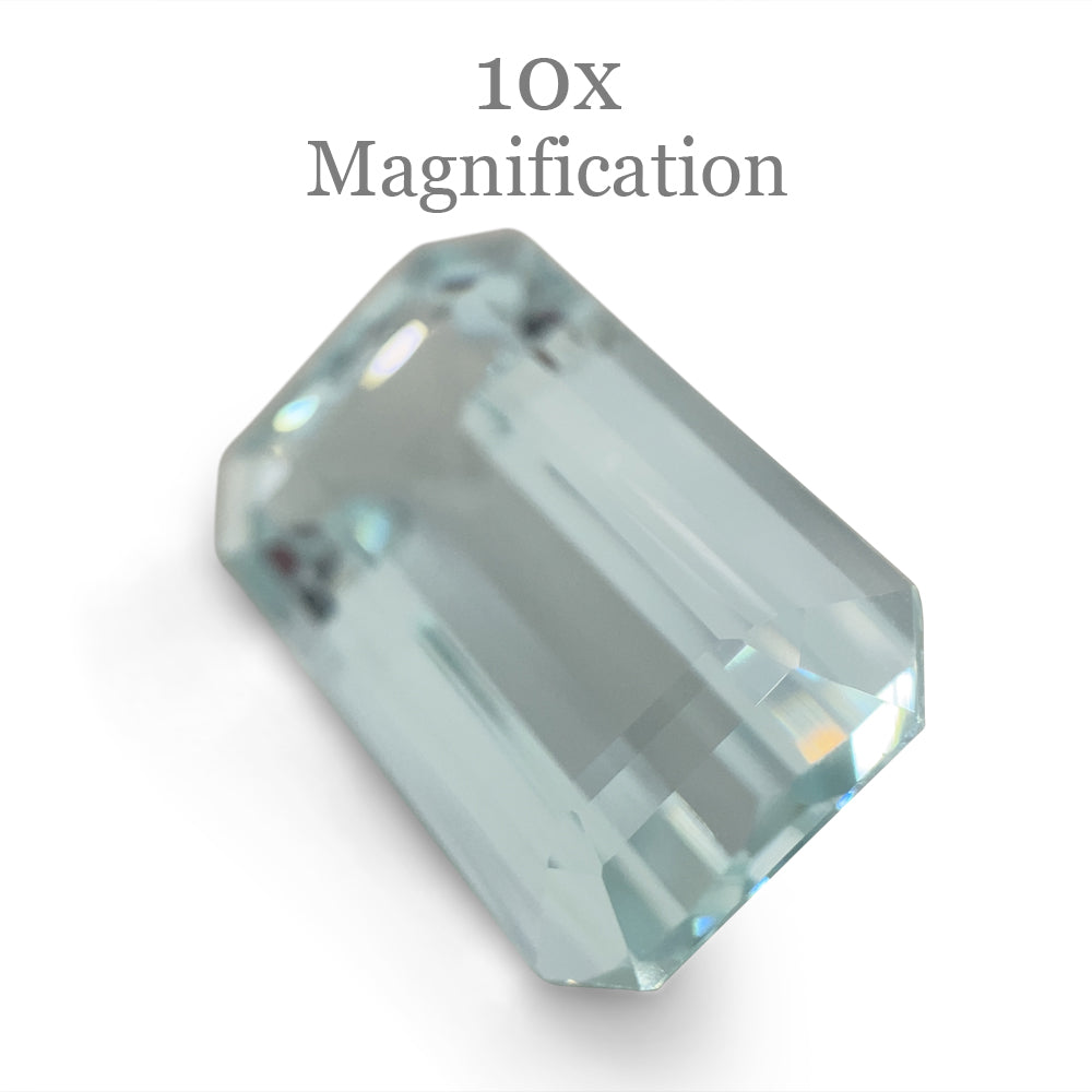 13.18ct Brazilian Aquamarine, light blue emerald cut gemstone from SkyJems' premium loose stone collection