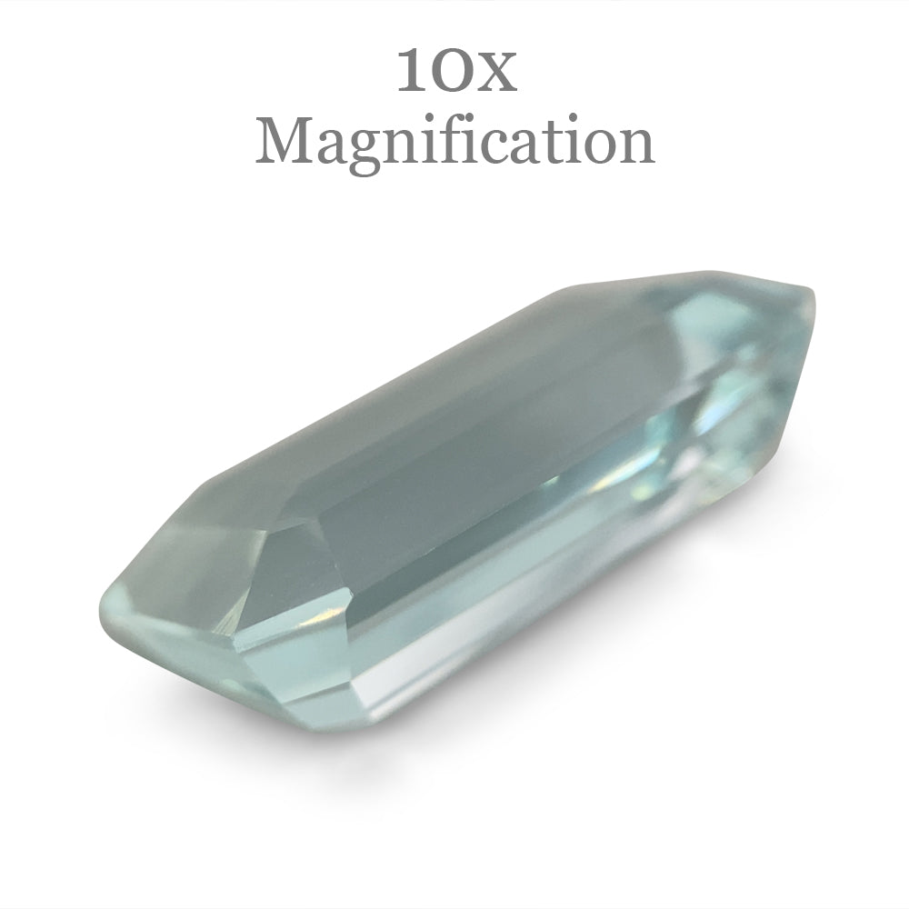 13.18ct Brazilian Blue Aquamarine Emerald Cut Gemstone by SkyJems, Unheated Natural Beryl Gem