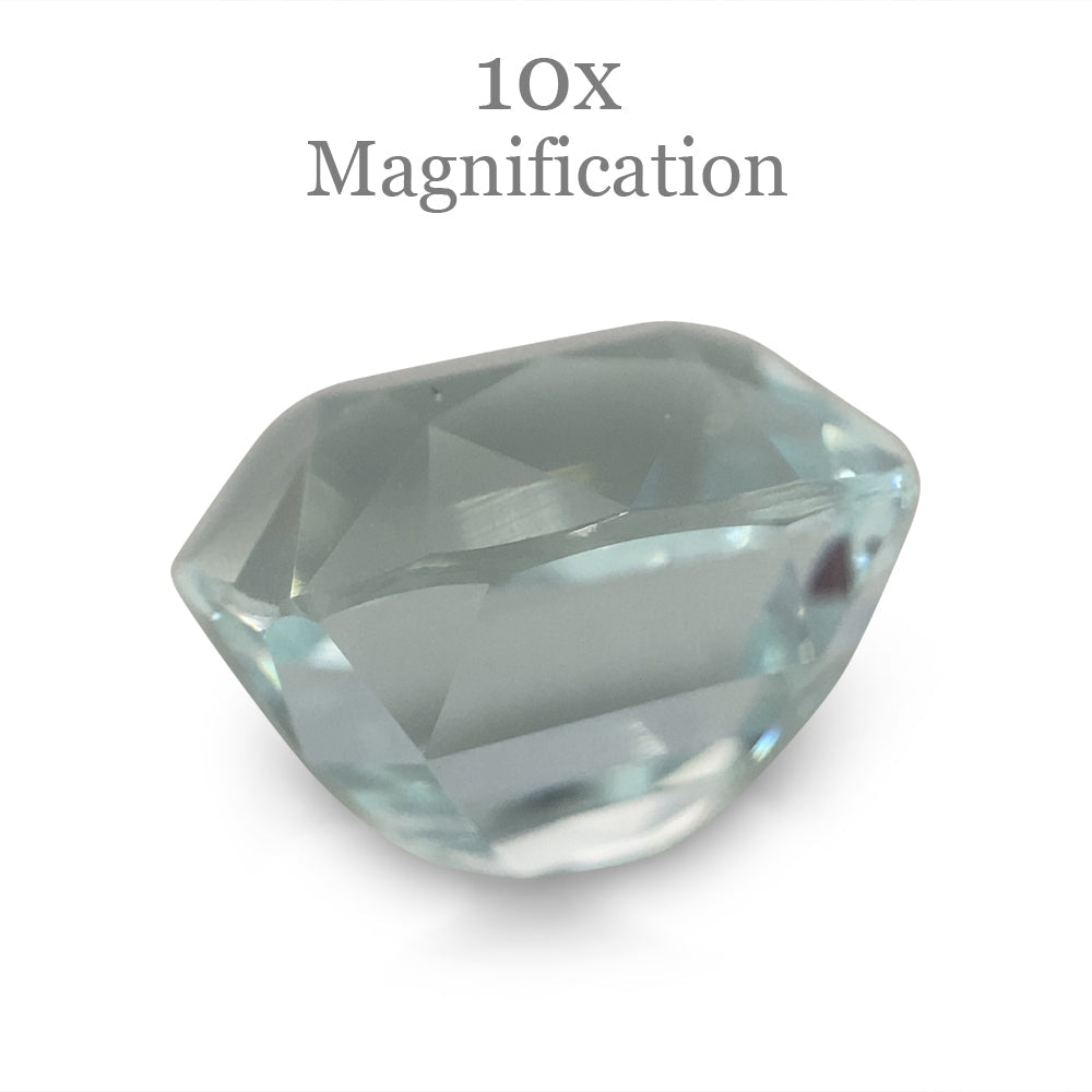 Aquamarine 9.96 cts 12.83 x 11.62 x 9.98 mm Cushion Blue  $1200