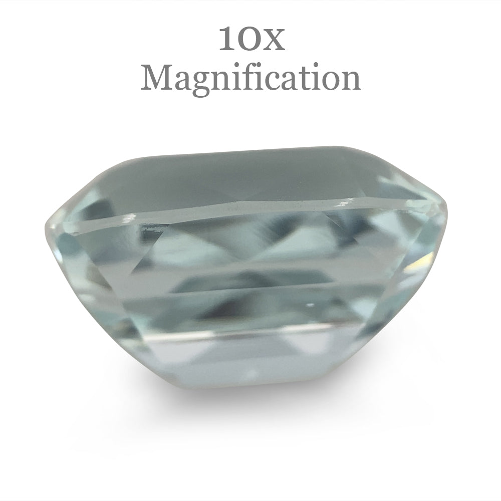 16.1ct Brazilian Cushion-Cut Aquamarine in Blue-Green, Unheated Beryl Gemstone by SkyJems Canada