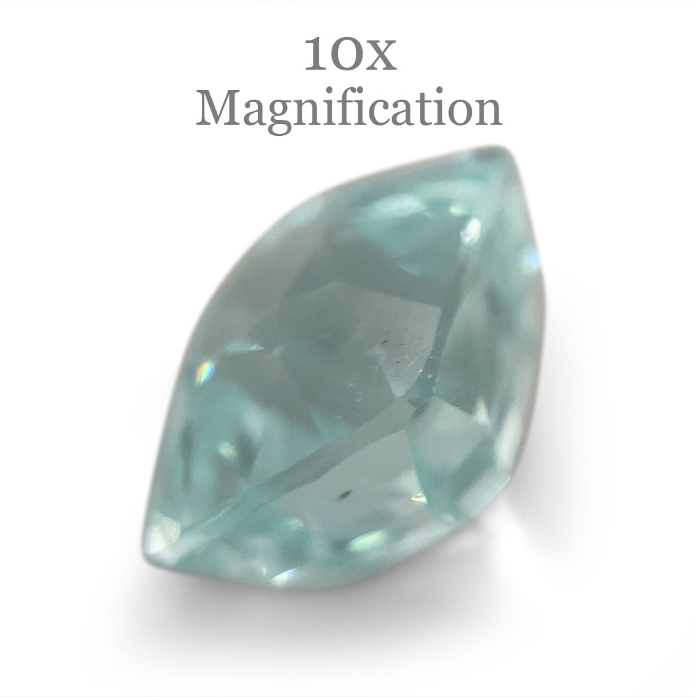 SkyJems 7.49ct Brazilian Cushion-Cut Aquamarine, soft blue-green beryl gemstone with elegant step-cut faceting