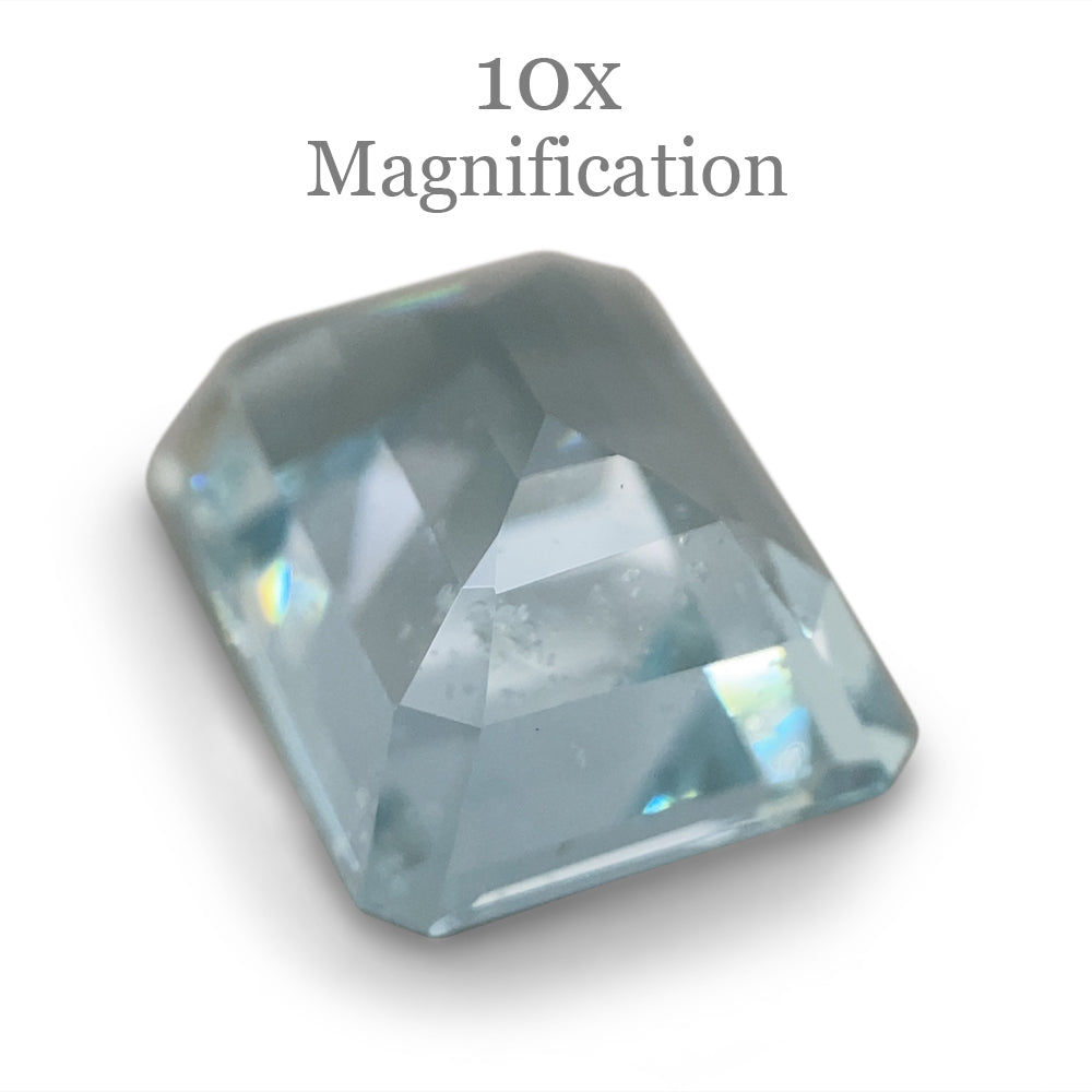 Aquamarine 3.38 cts 9.97 x 7.96 x 5.46 mm Emerald Cut Blue  $1020