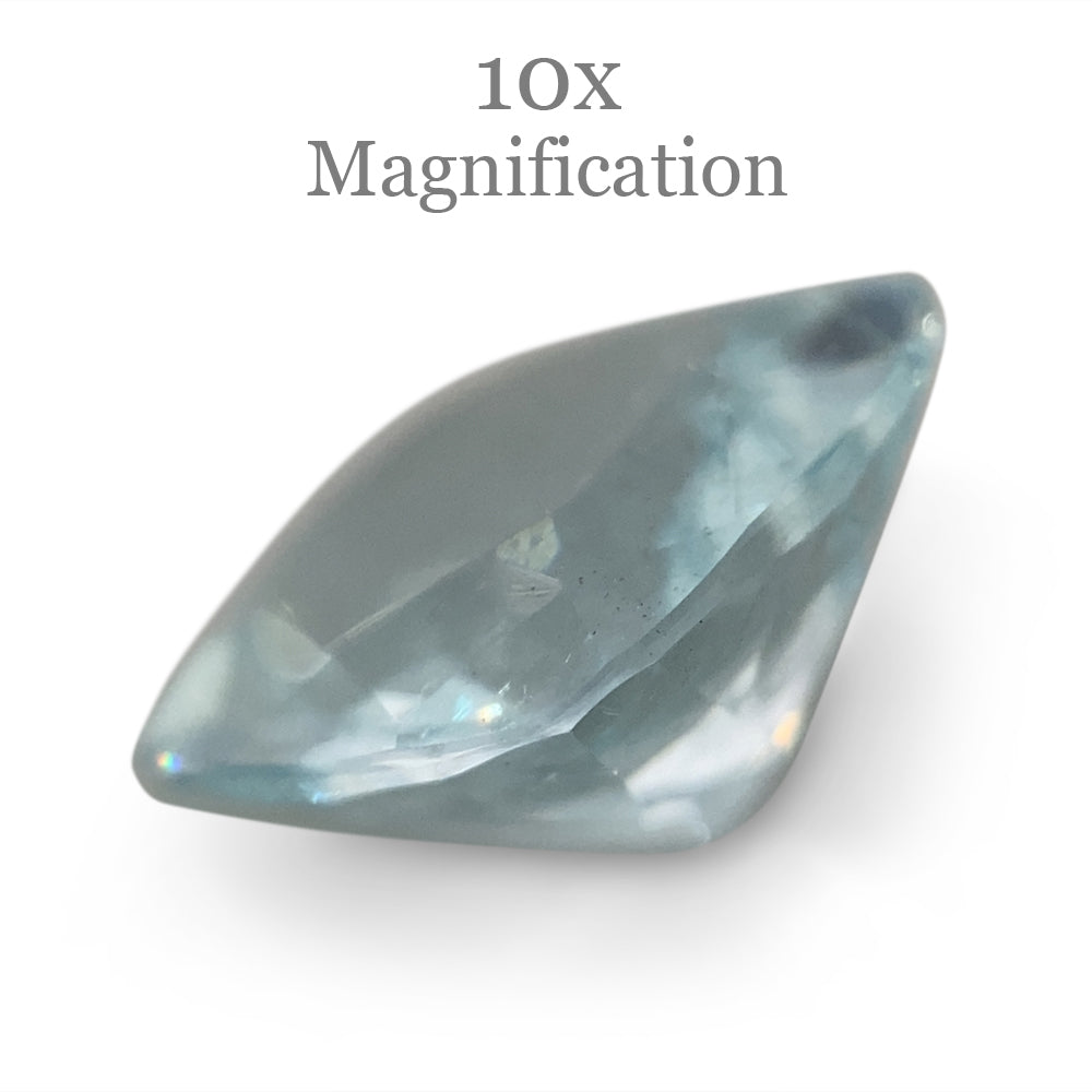 SkyJems 2.65ct Brazilian Blue Cushion Aquamarine - Unheated Natural Beryl Gemstone from Premium Collection