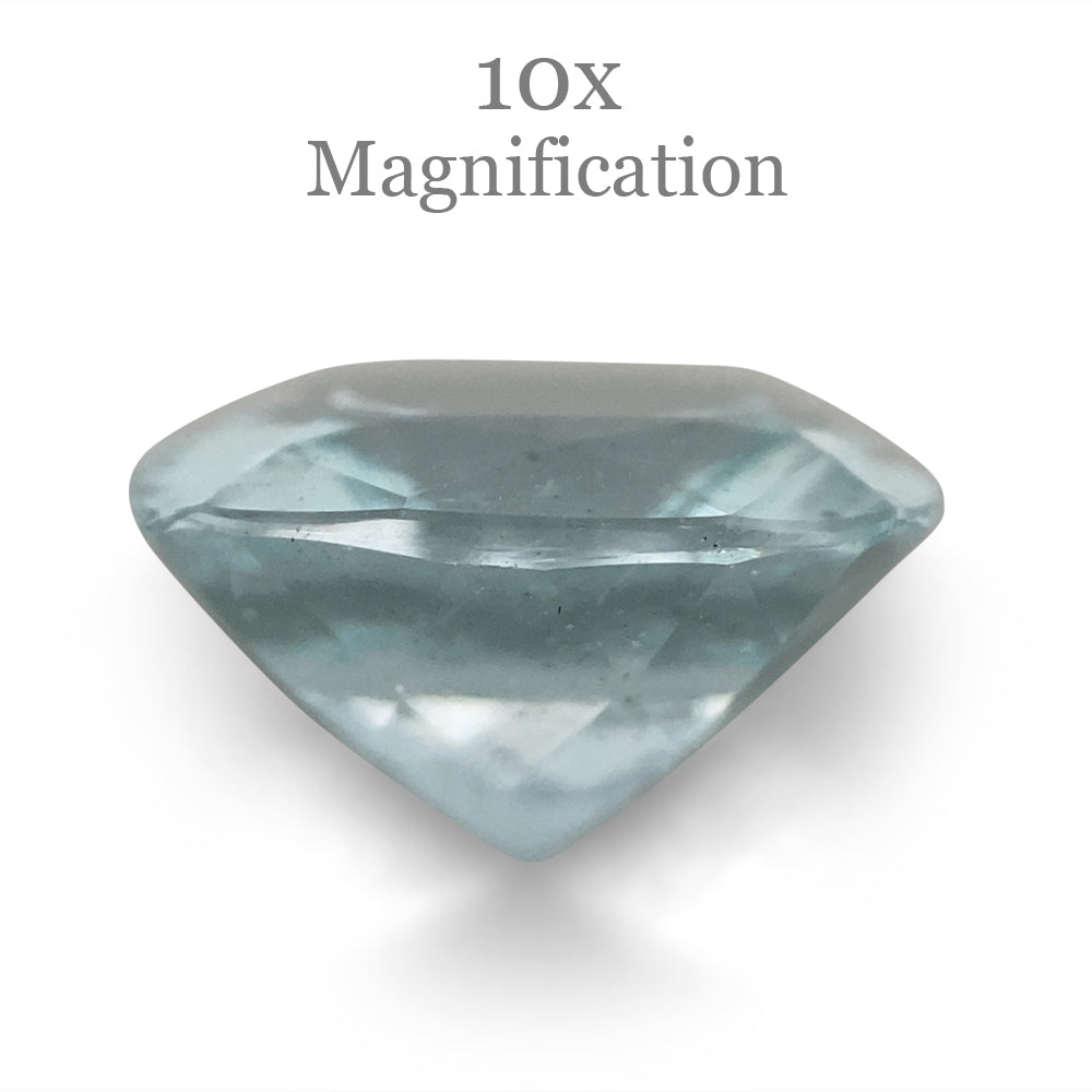 SkyJems 2.65ct Brazilian Blue Cushion Aquamarine - Unheated Natural Beryl Gemstone from Premium Collection