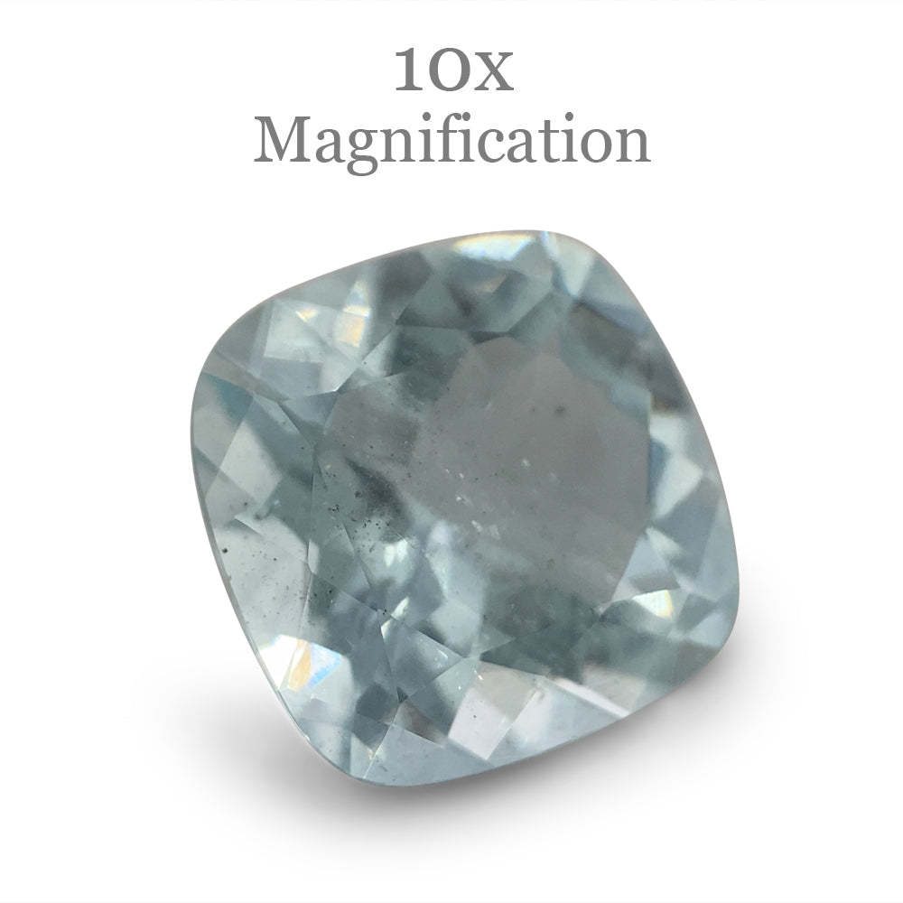 SkyJems 2.65ct Brazilian Blue Cushion Aquamarine Gemstone - Unheated Natural Beryl Loose Stone
