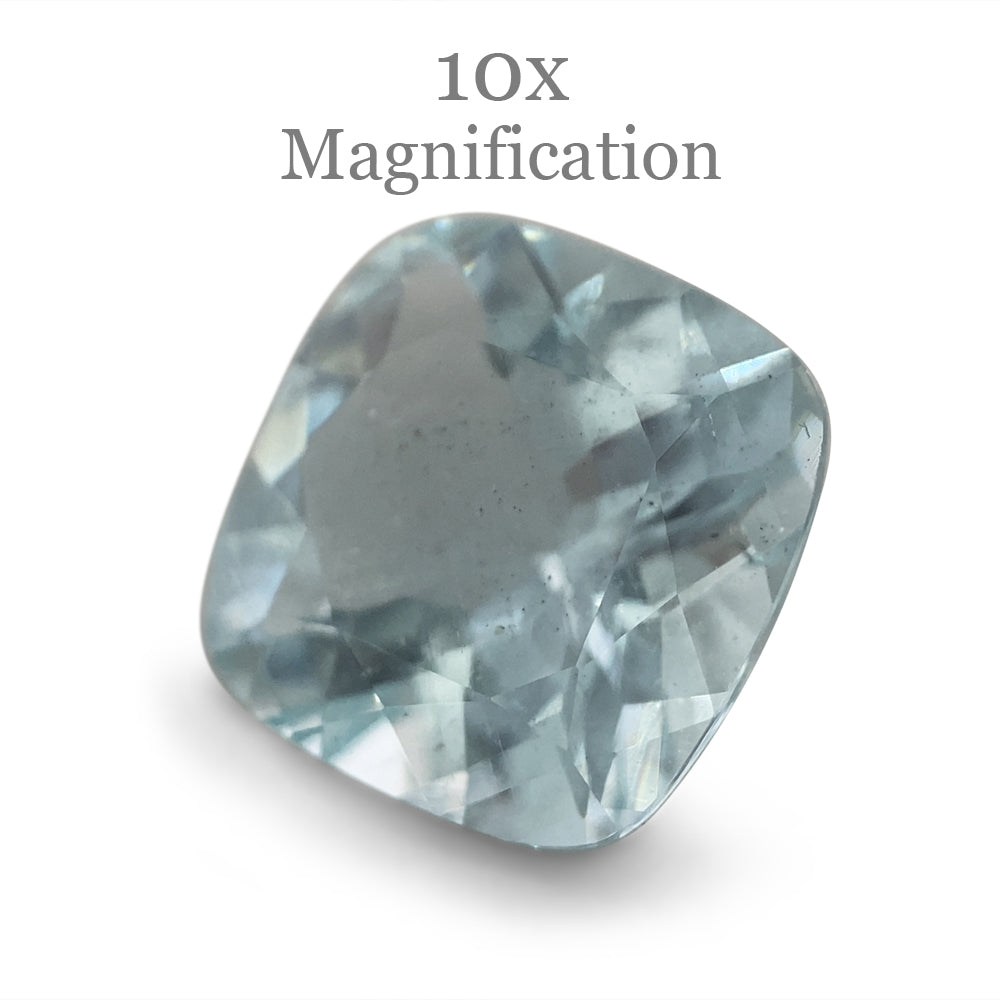 SkyJems 2.65ct Brazilian Blue Cushion Aquamarine Gemstone - Unheated Natural Beryl Loose Stone