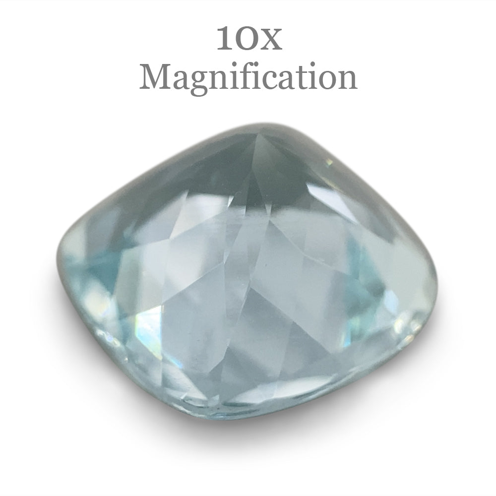 2.68ct Brazilian Blue Cushion Aquamarine Gemstone from SkyJems, Unheated Natural Mixed Cut Beryl